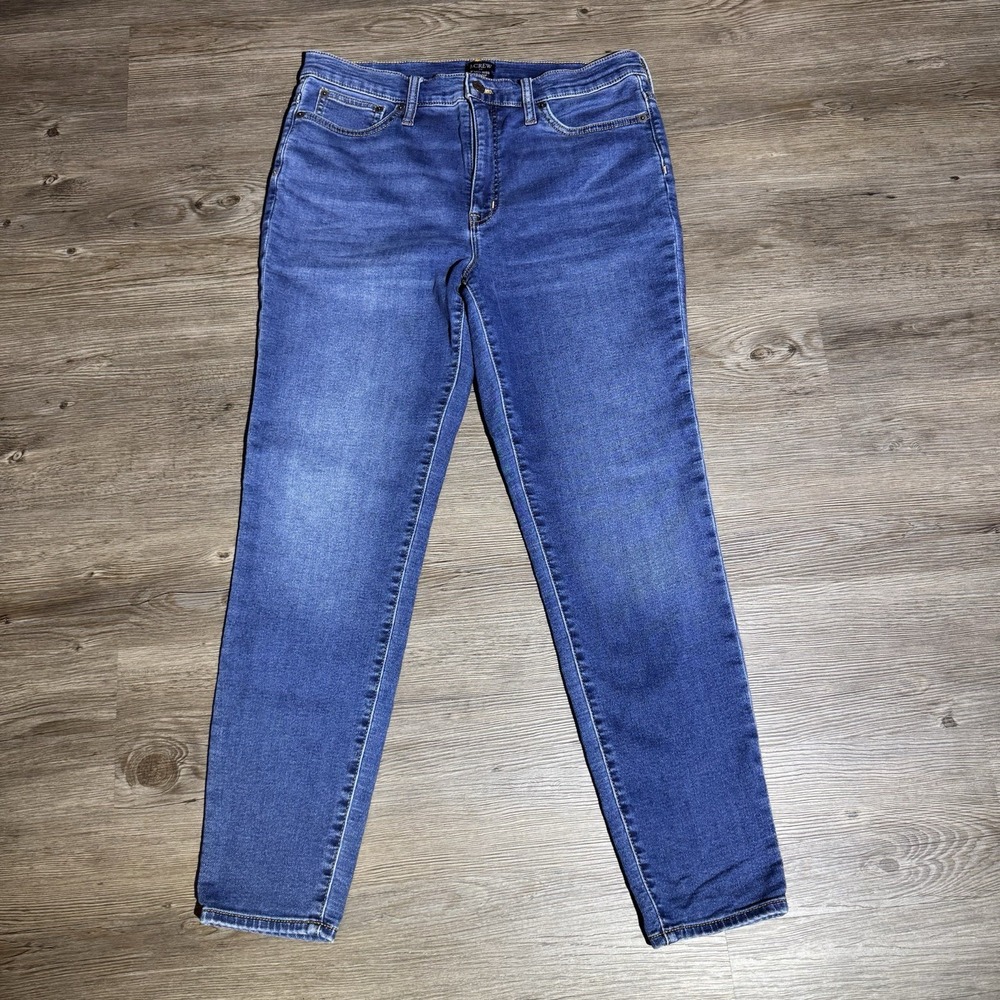 J.Crew 9" Mid Rise Skinny Jeans Women's Size 31 Blue Stretch Denim